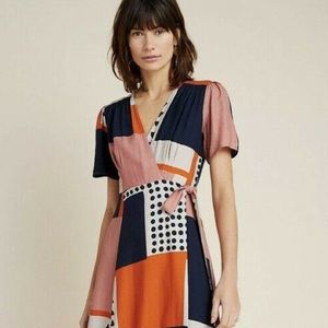 New Anthropologie The Odells Melinda Wrap Maxi Dress Size M